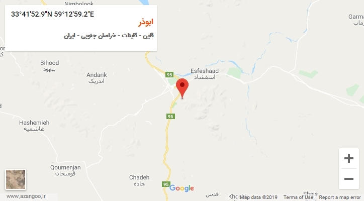 روستای ابوذر بر روی نقشه