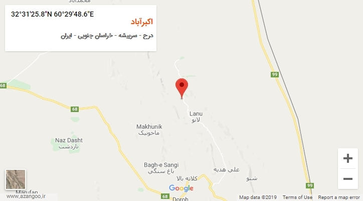 روستای اکبرآباد بر روی نقشه