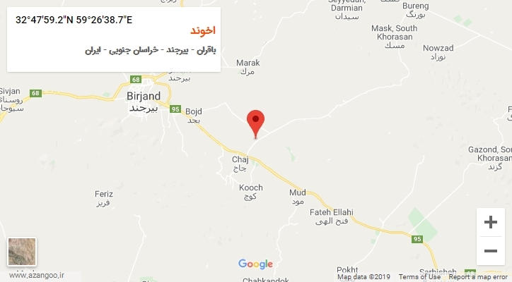 روستای اخوند بر روی نقشه