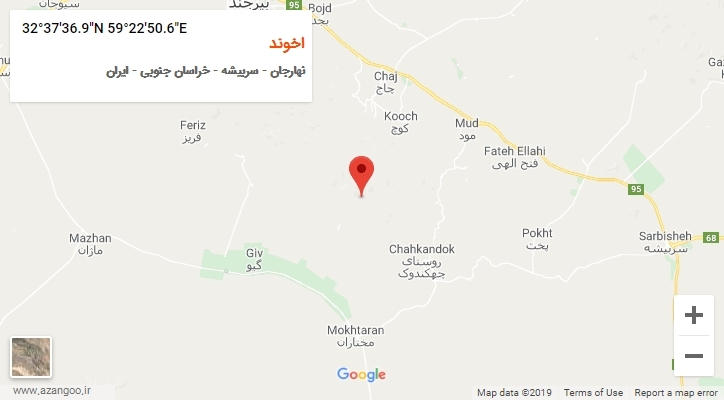 روستای اخوند بر روی نقشه