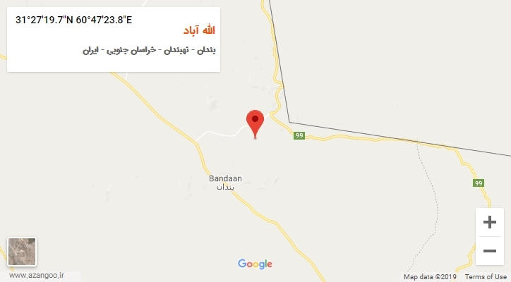 روستای الله آباد بر روی نقشه