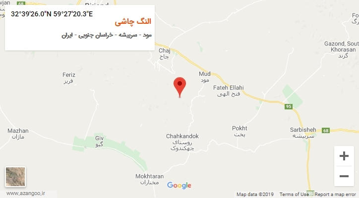 روستای النگ چاشی بر روی نقشه