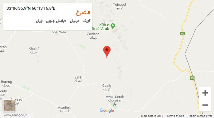 روستای النگمرغ بر روی نقشه