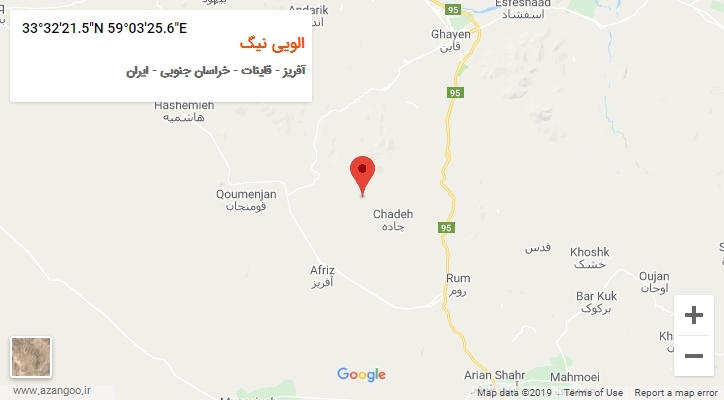 روستای الویی نیگ بر روی نقشه