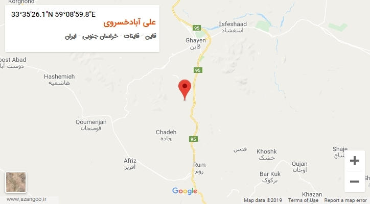 روستای علی آبادخسروی بر روی نقشه