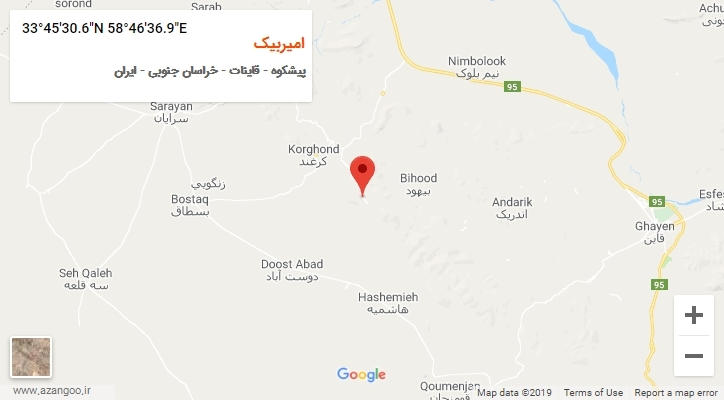 روستای امیربیک بر روی نقشه