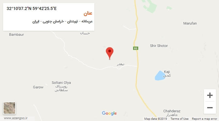 روستای عنان بر روی نقشه