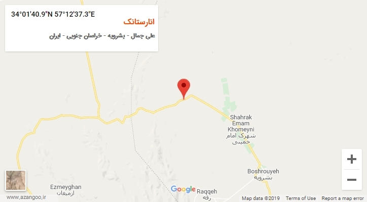 روستای انارستانک بر روی نقشه