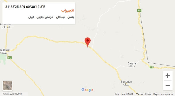 روستای انجیراب بر روی نقشه