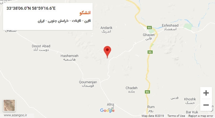 روستای انشکو بر روی نقشه
