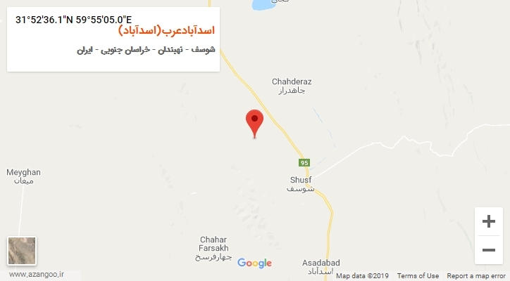 روستای اسدآبادعرب(اسدآباد) بر روی نقشه