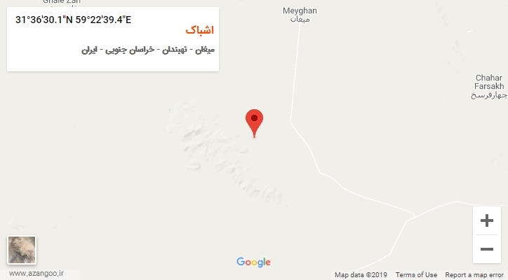 روستای اشباک بر روی نقشه