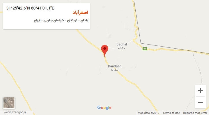 روستای اصغرآباد بر روی نقشه