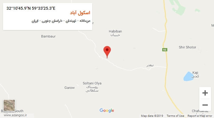 روستای اسکول آباد بر روی نقشه