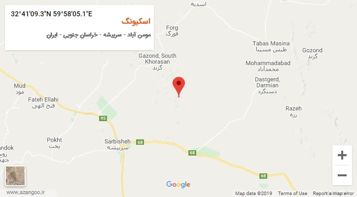 روستای اسکیونگ بر روی نقشه