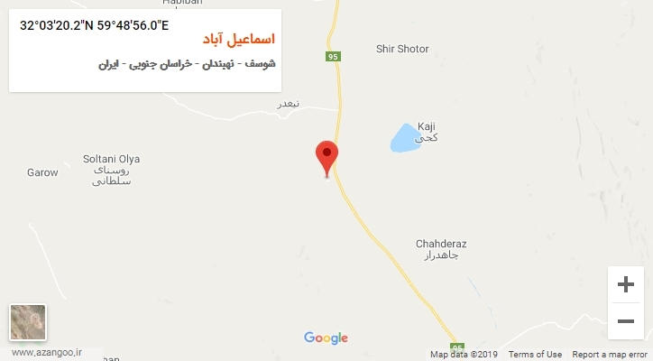 روستای اسماعیل آباد بر روی نقشه