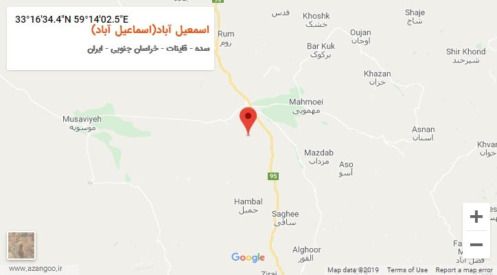 روستای اسمعیل آباد(اسماعیل آباد) بر روی نقشه