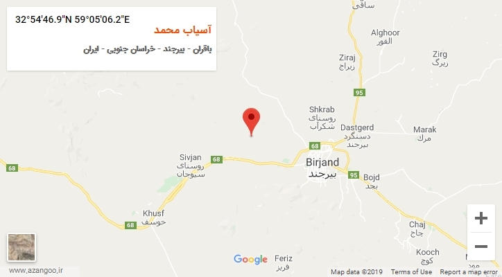 روستای آسیاب محمد بر روی نقشه