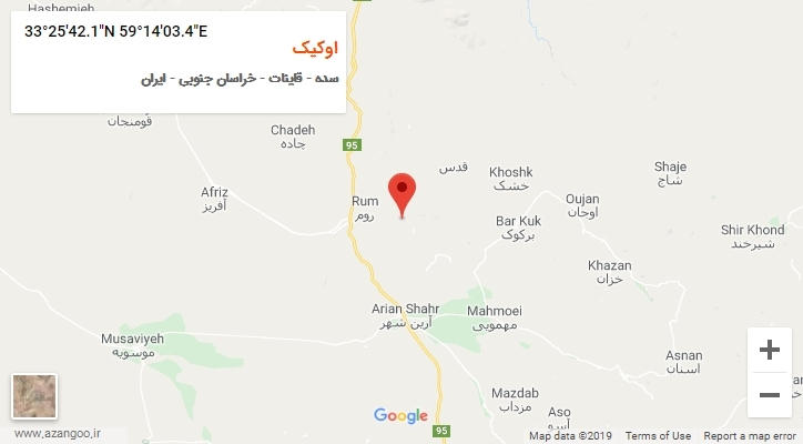 روستای اوکیک بر روی نقشه