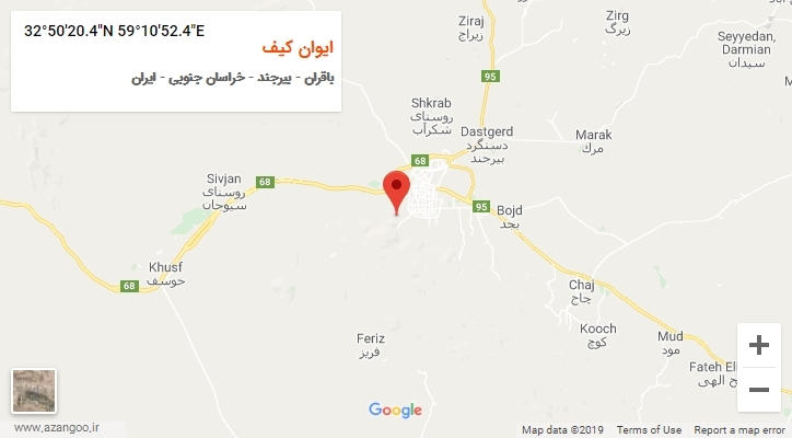 روستای ایوان کیف بر روی نقشه