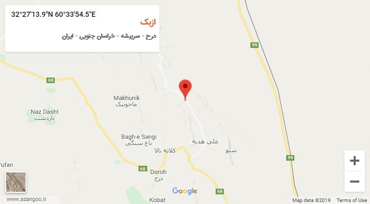 روستای ازبک بر روی نقشه