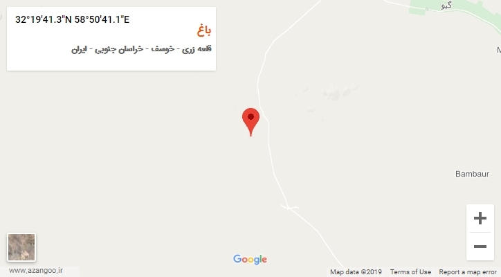 روستای باغ بر روی نقشه