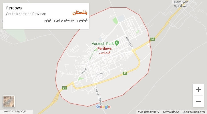 دهستان باغستان بر روی نقشه