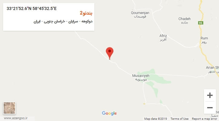 روستای بندنو2 بر روی نقشه