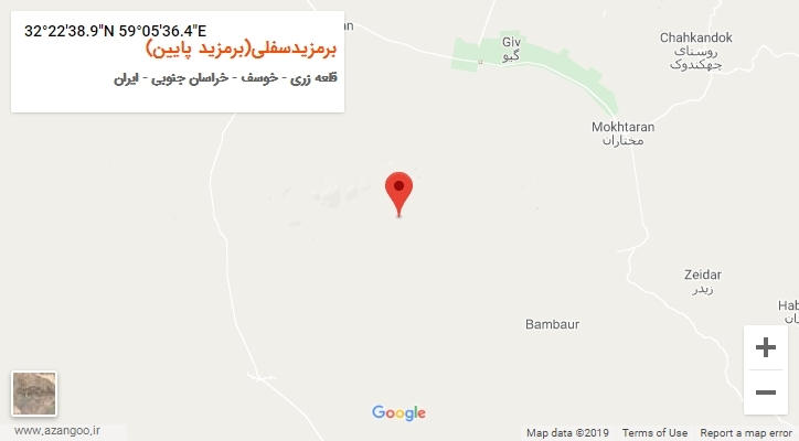 روستای برمزیدسفلی(برمزید پایین) بر روی نقشه