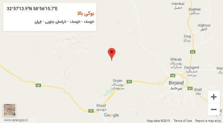 روستای بوکی بالا بر روی نقشه