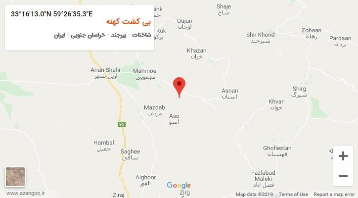 روستای بی کشت کهنه بر روی نقشه