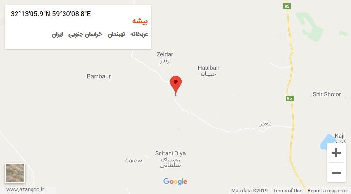 روستای بیشه بر روی نقشه