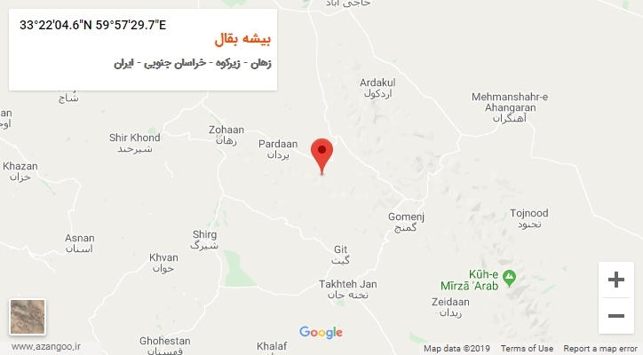 روستای بیشه بقال بر روی نقشه