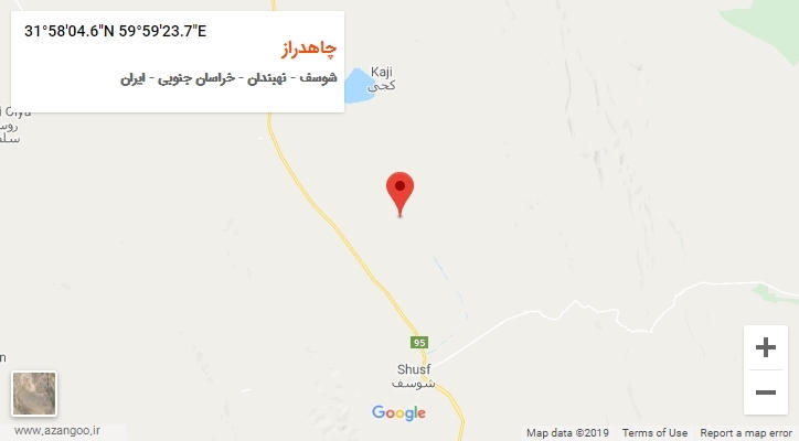 روستای چاهدراز بر روی نقشه