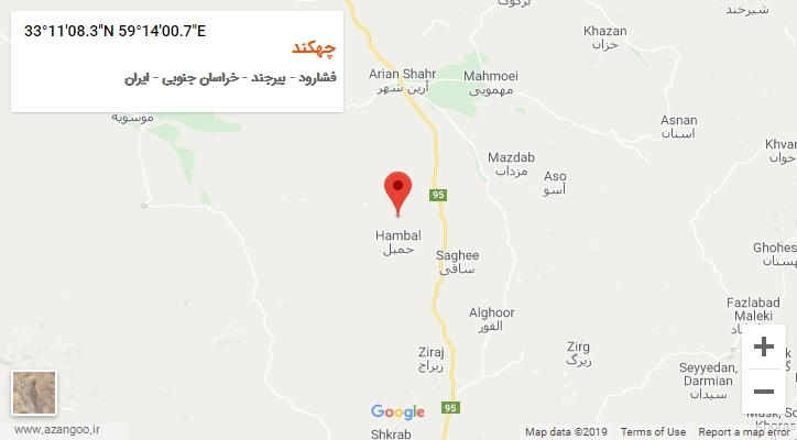 روستای چهکند بر روی نقشه