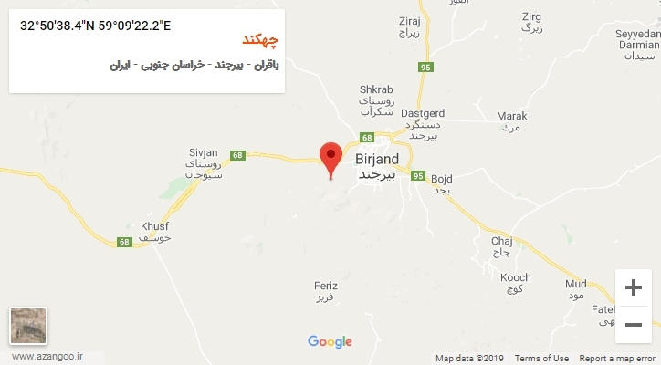 روستای چهکند بر روی نقشه