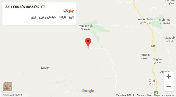 روستای چلونک بر روی نقشه