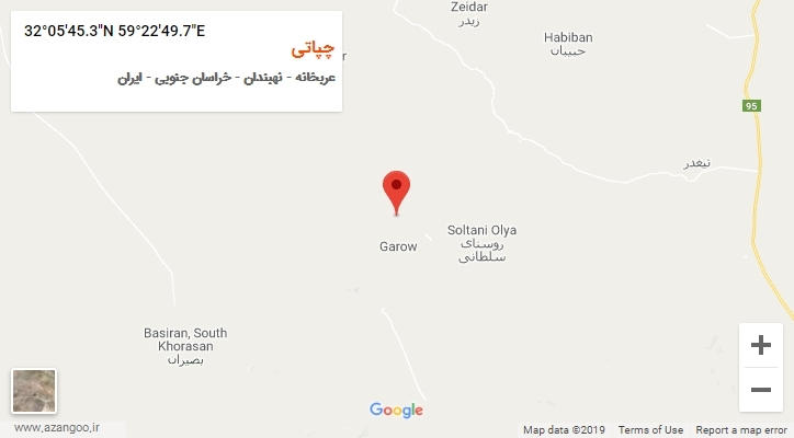 روستای چپاتی بر روی نقشه