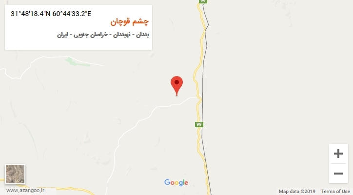 روستای چشم قوچان بر روی نقشه