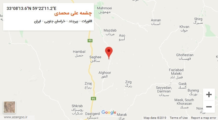 روستای چشمه علی محمدی بر روی نقشه