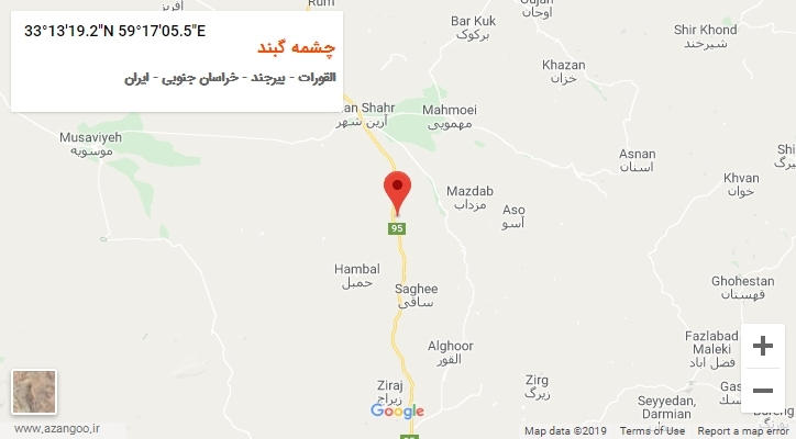 روستای چشمه گبند بر روی نقشه