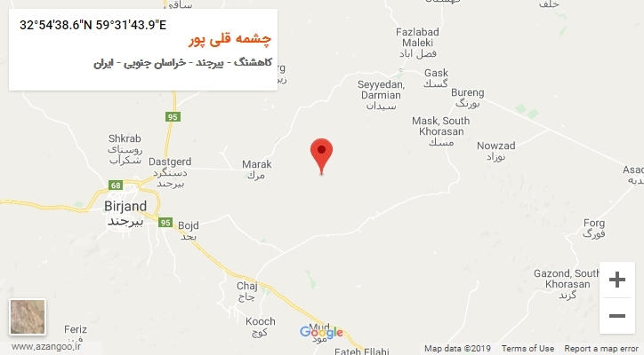 روستای چشمه قلی پور بر روی نقشه