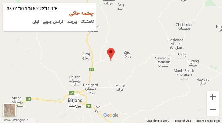 روستای چشمه خاکی بر روی نقشه