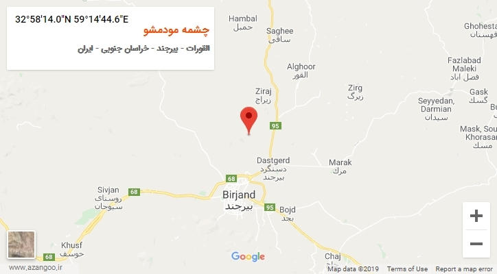 روستای چشمه مودمشو بر روی نقشه