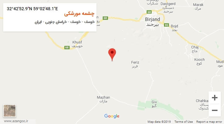 روستای چشمه مورشکی بر روی نقشه