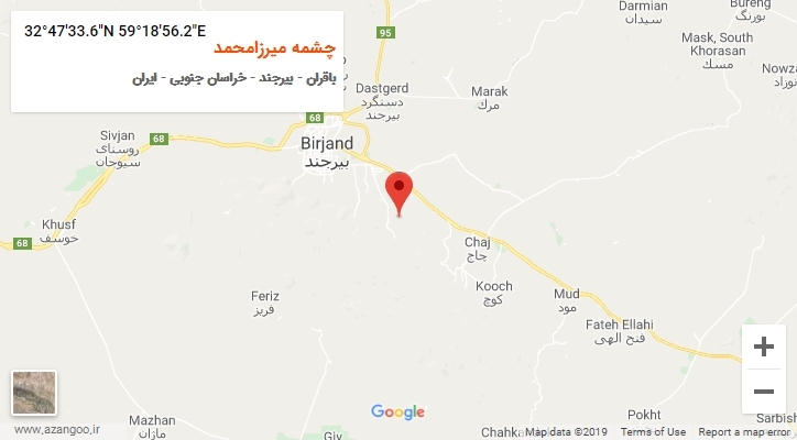 روستای چشمه میرزامحمد بر روی نقشه