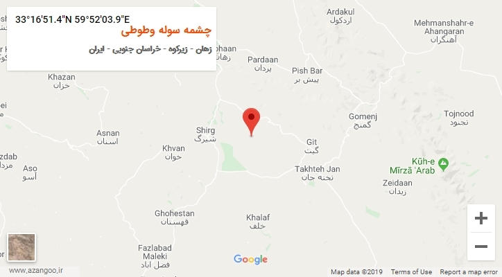 روستای چشمه سوله وطوطی بر روی نقشه