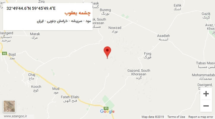 روستای چشمه یعقوب بر روی نقشه