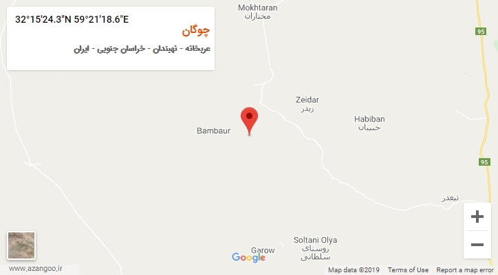 روستای چوگان بر روی نقشه