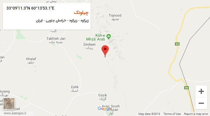 روستای چیلونک بر روی نقشه